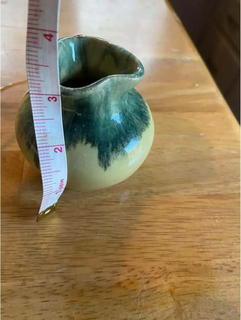 Drip glaze green and yellow but vase